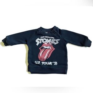 Baby Rolling Stones crew neck sweater size 0-3 months